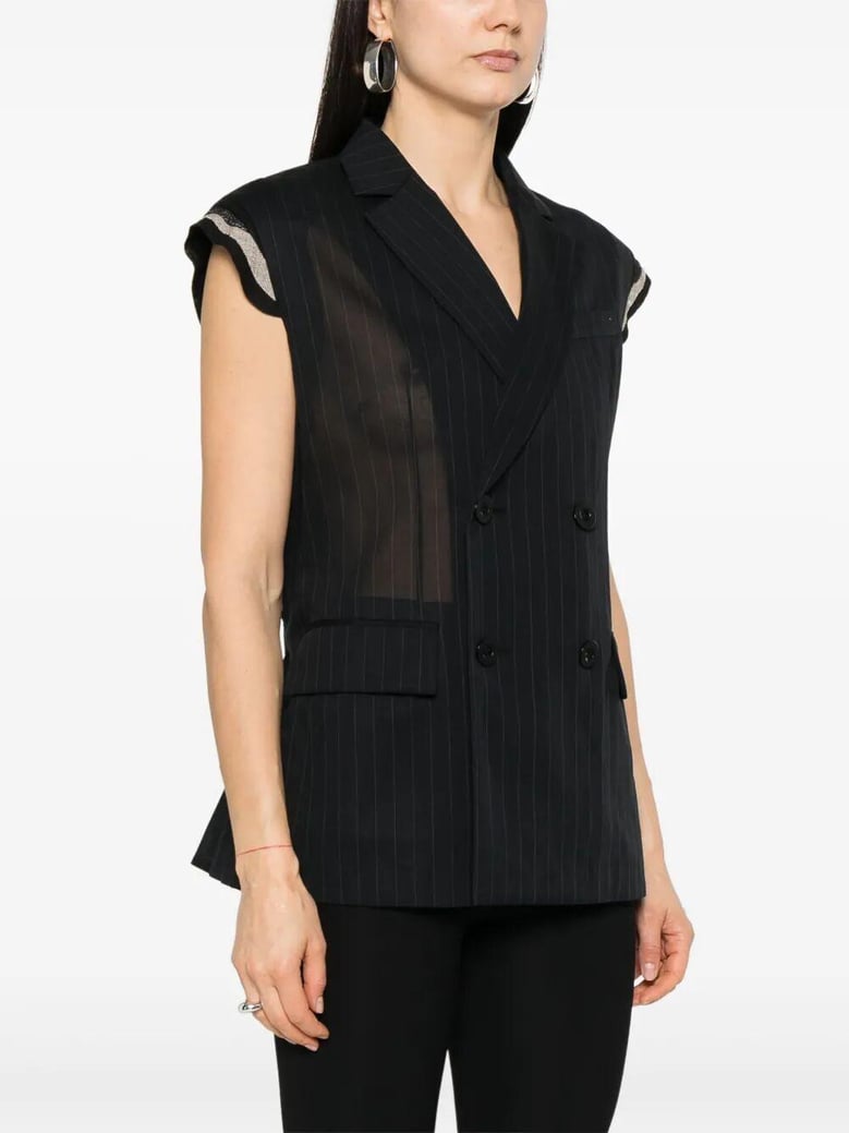 high twist voile vest by Selfnex