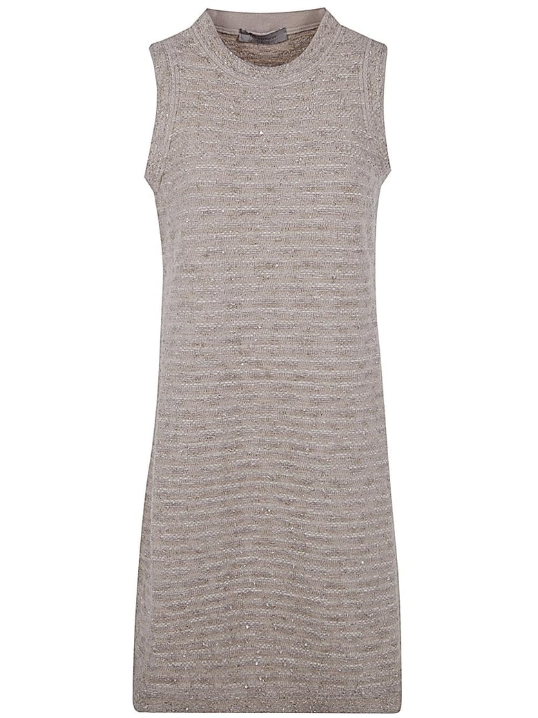 pattern crystal sleeveless dress by Selfnex