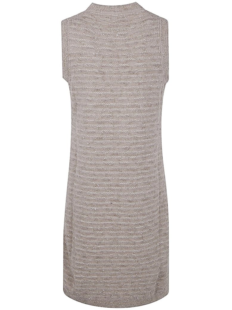 pattern crystal sleeveless dress by Selfnex