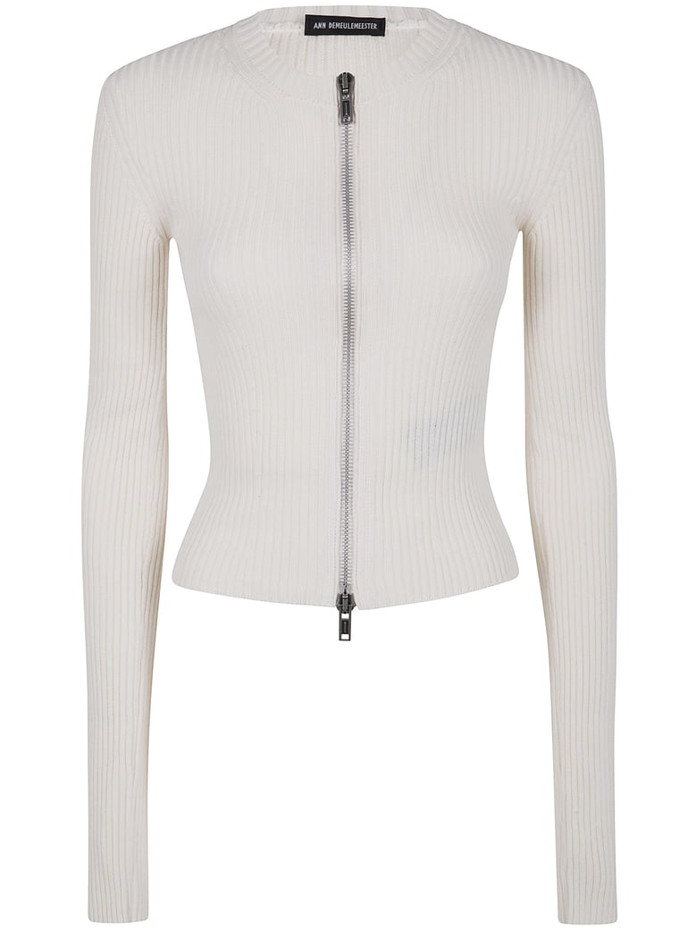 terna cropped zipped cardigan cotton by Selfnex
