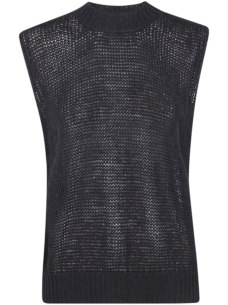 slipover waistcoat round neck sleeveless by Selfnex