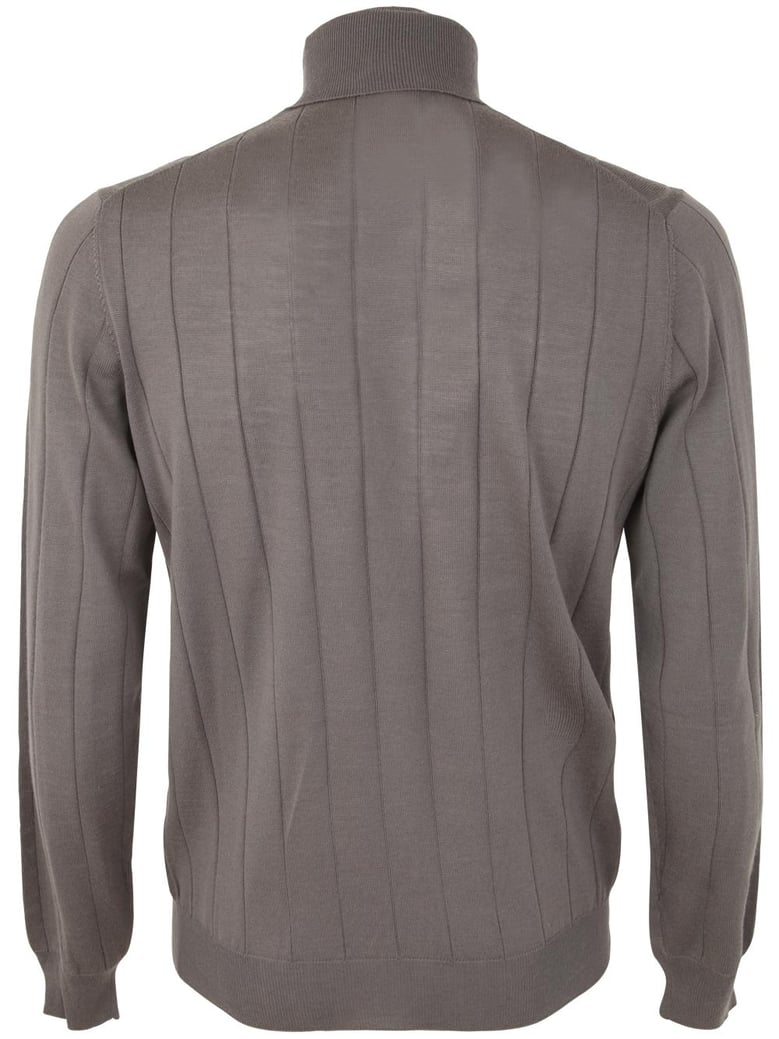 royal merino long sleeves turtle neck sweater by Selfnex
