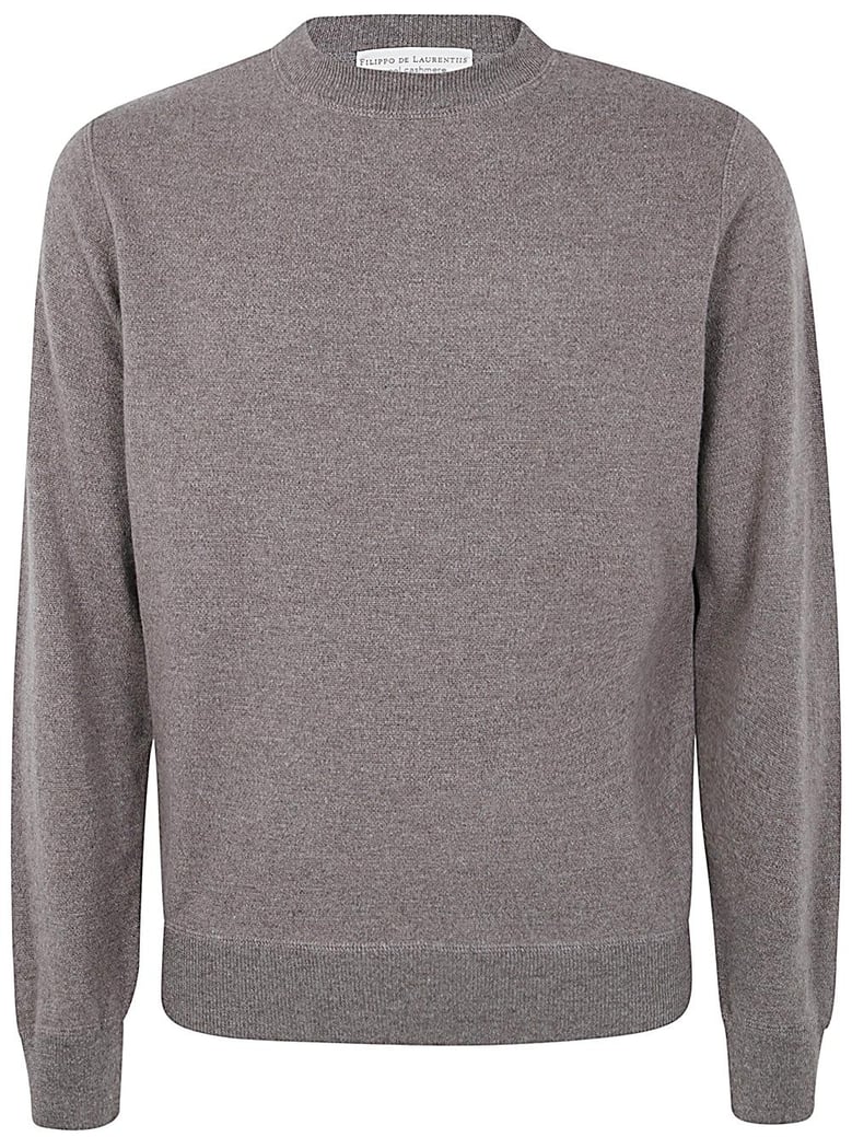 long sleeves cashmere wool round neck sweatshirt by Selfnex