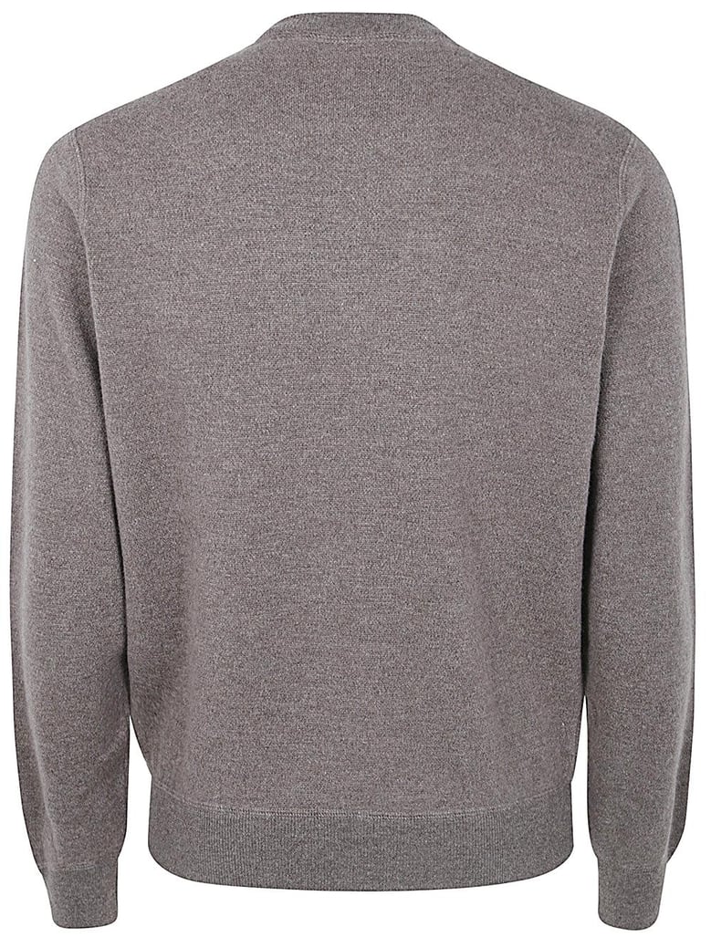 long sleeves cashmere wool round neck sweatshirt by Selfnex