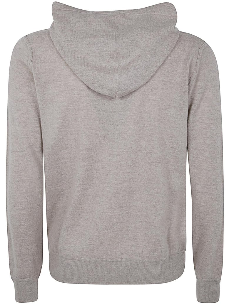 long sleeves cashmere wool full zip hoodie by Selfnex