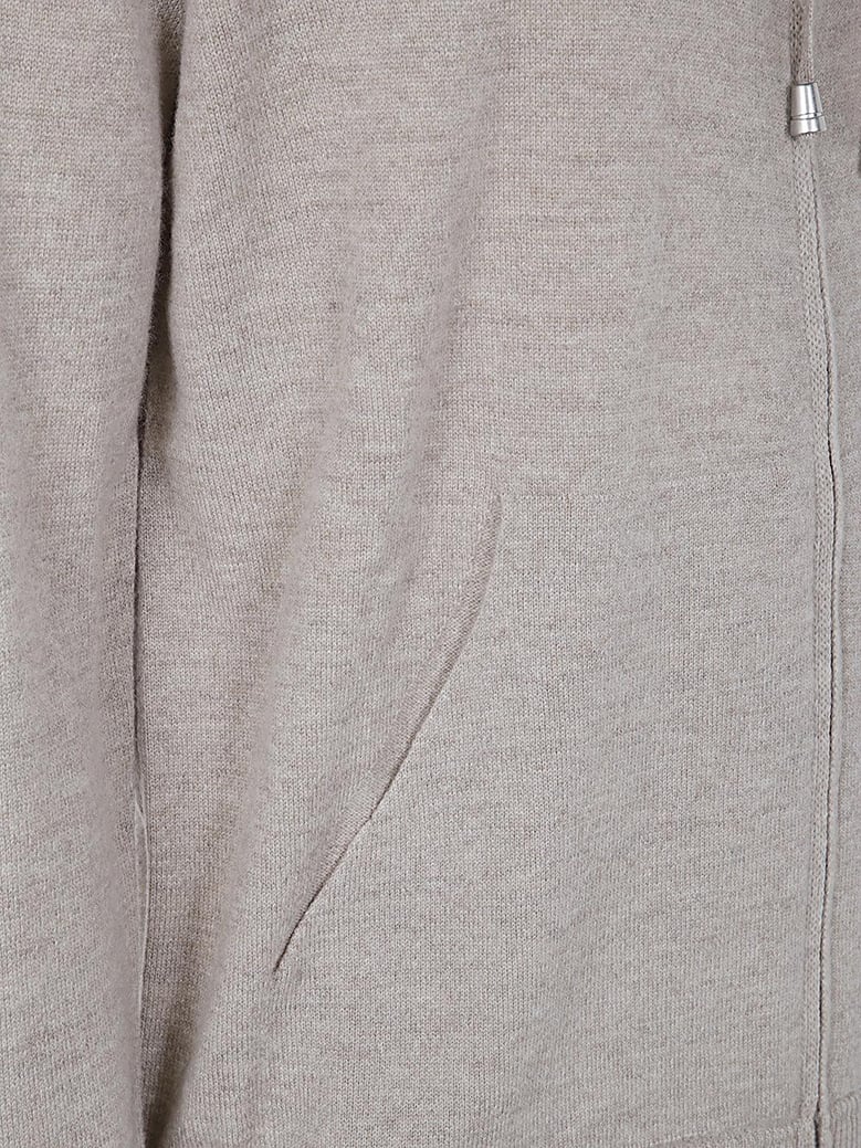 long sleeves cashmere wool full zip hoodie by Selfnex
