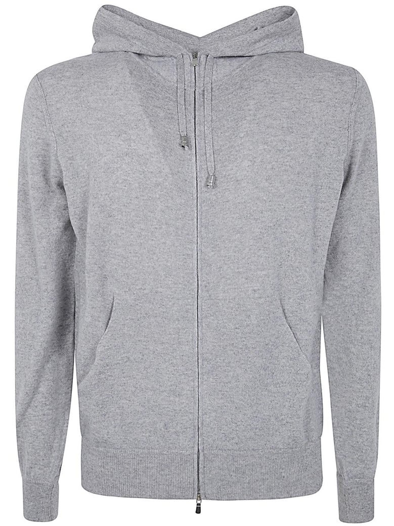 long sleeves cashmere wool full zip hoodie by Selfnex