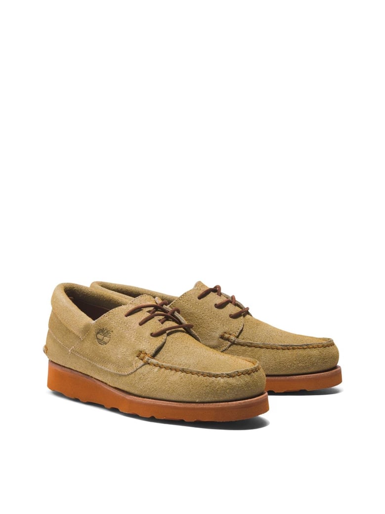 3 eye wedge vibram lace-up boat shoes by Selfnex