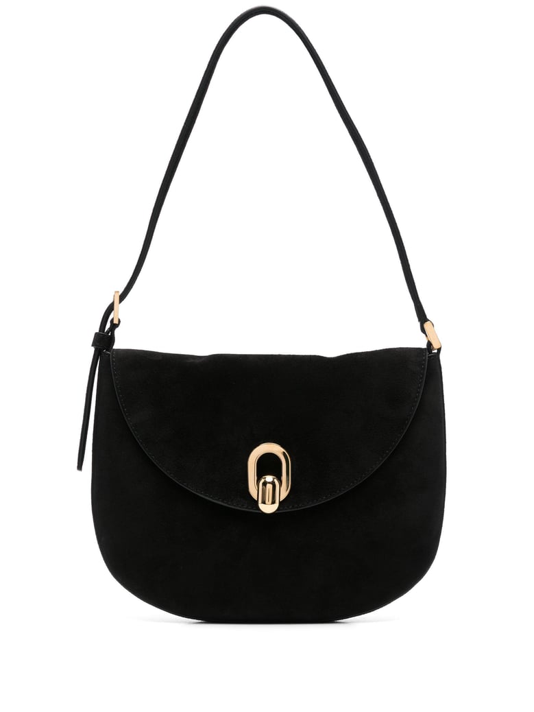 small tondo hobo in suede bag by Selfnex