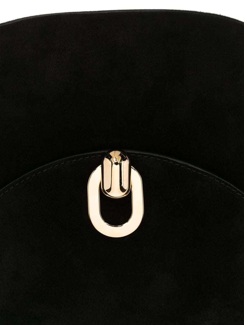 small tondo hobo in suede bag by Selfnex