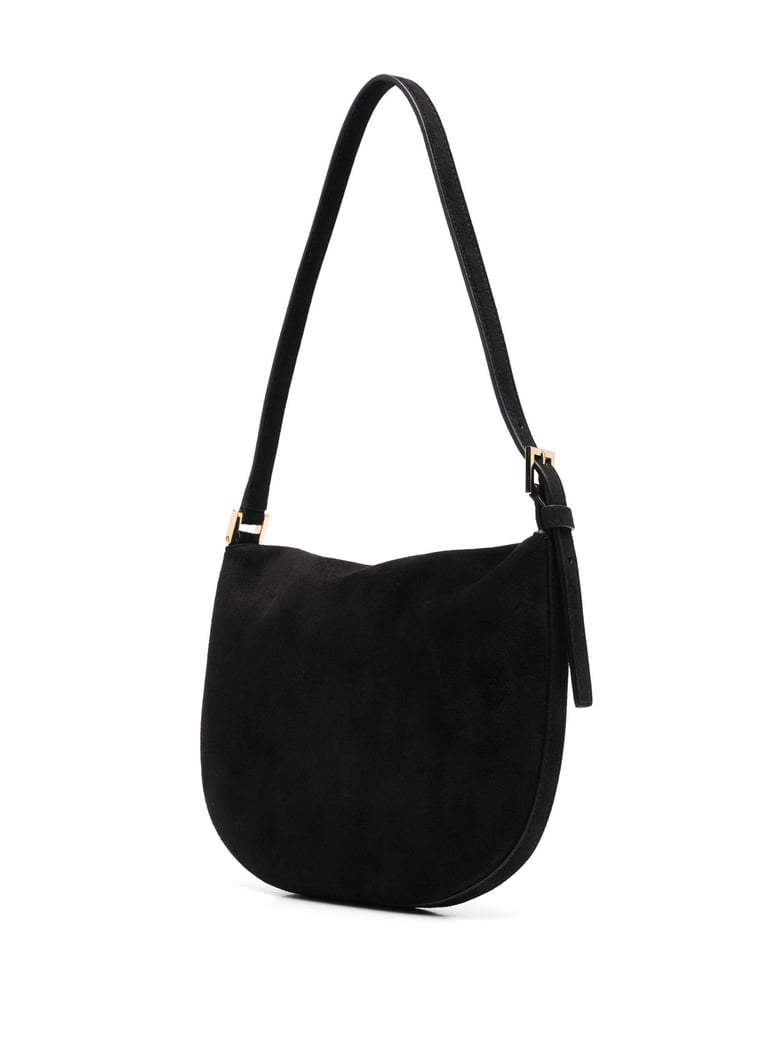 small tondo hobo in suede bag by Selfnex
