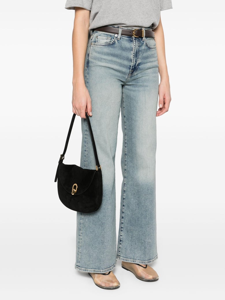 small tondo hobo in suede bag by Selfnex