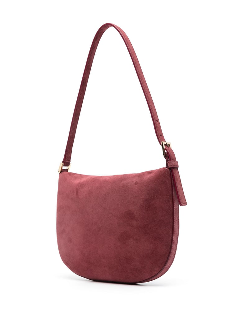 small tondo hobo in suede bag by Selfnex