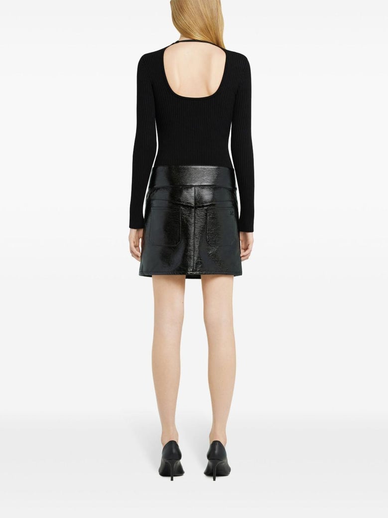 cotton blend a-line skirt by Selfnex