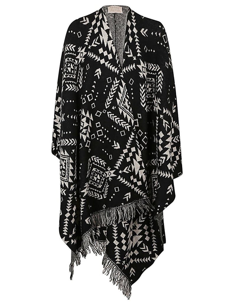 ethnic print jacquard cardigan by Selfnex