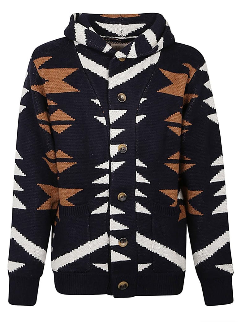 ethnic print cardigan by Selfnex