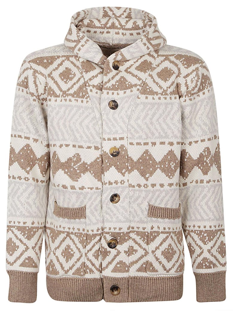 ethnic print cardigan by Selfnex