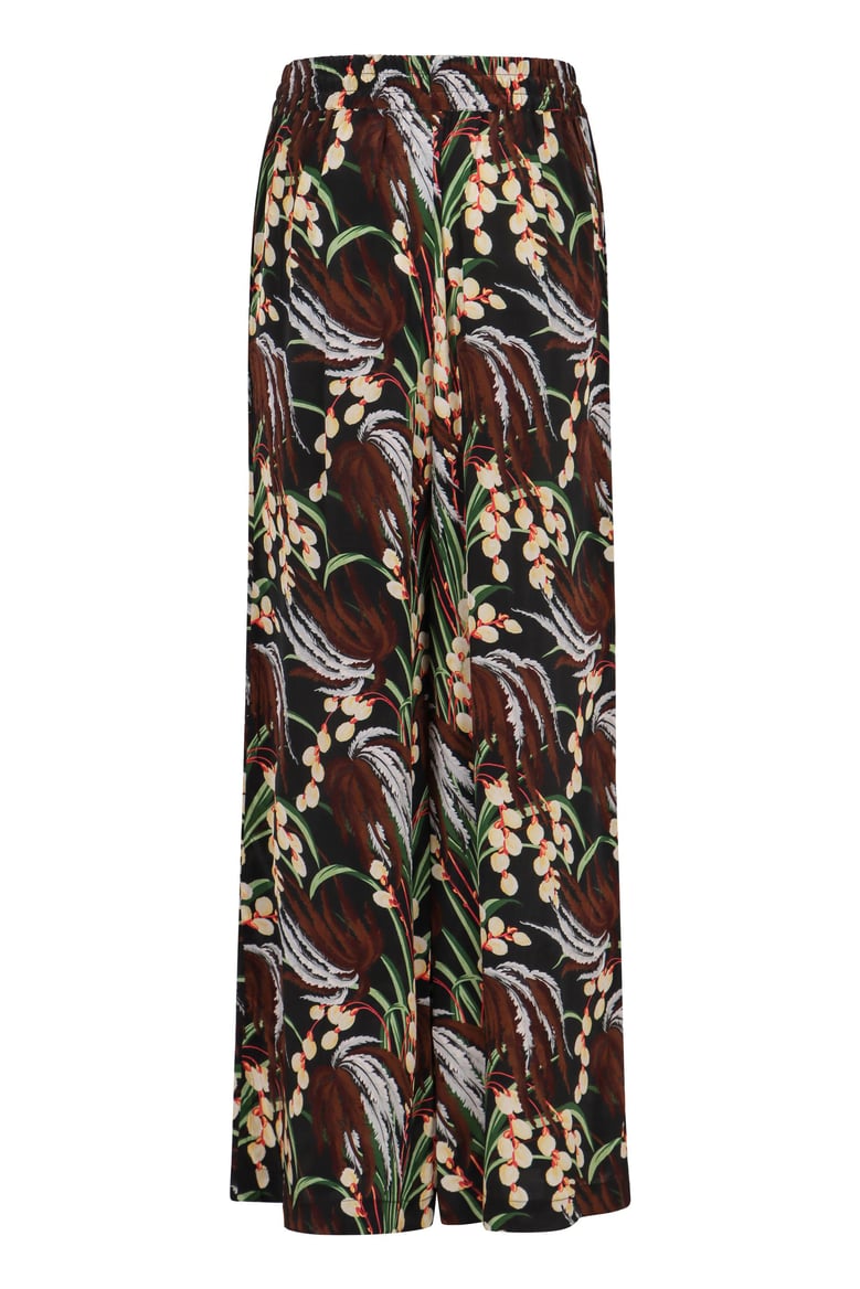 printed high-rise trousers by Selfnex