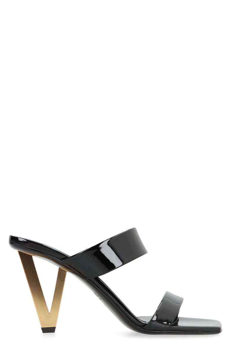 patent leather mules by Selfnex