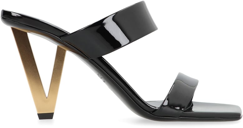 patent leather mules by Selfnex