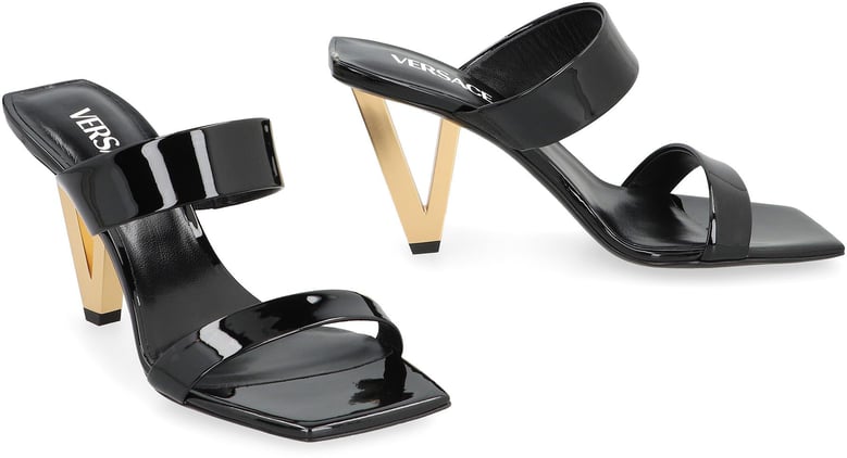 patent leather mules by Selfnex