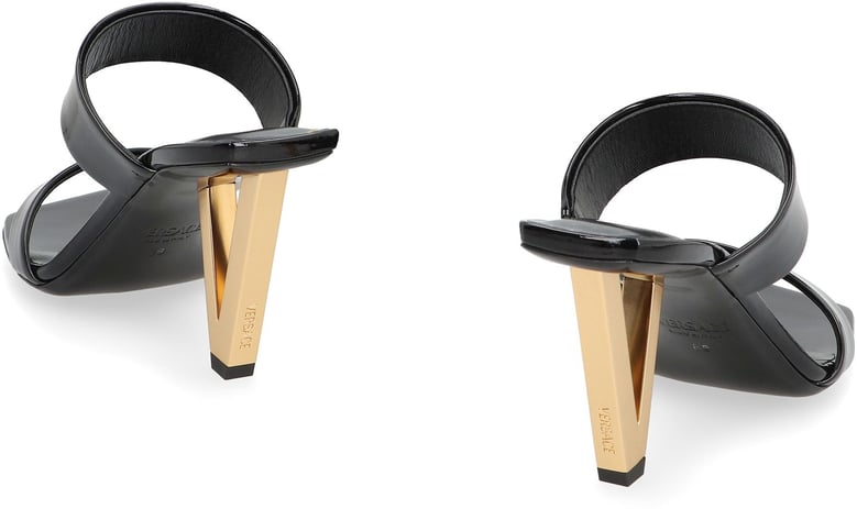 patent leather mules by Selfnex