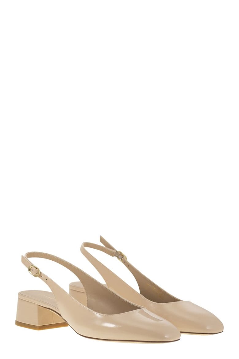 maeve - lacquered leather slingback by Selfnex