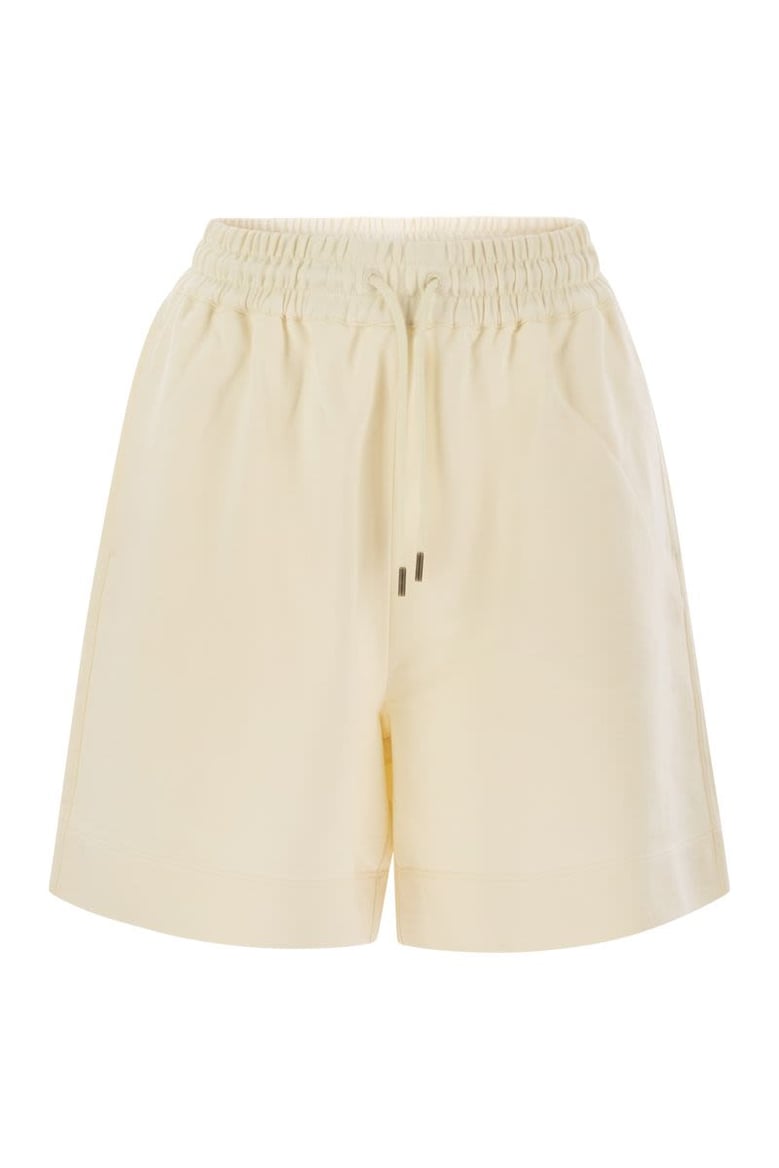 cotton shorts with logo patch by Selfnex