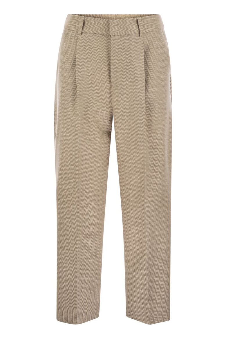 daisy - wool and cashmere pinstripe pants by Selfnex