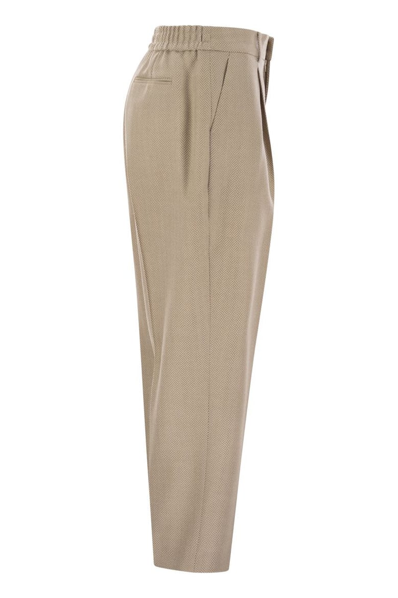 daisy - wool and cashmere pinstripe pants by Selfnex