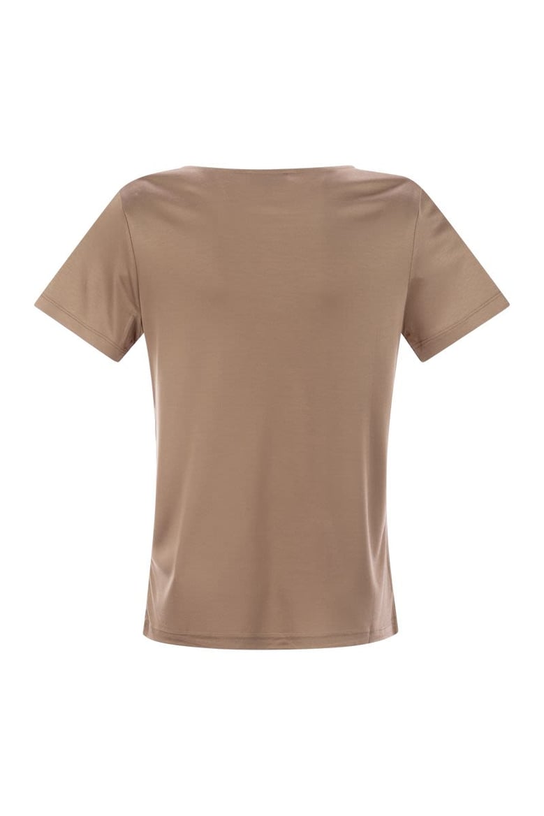 jersey t-shirt with boat neckline by Selfnex