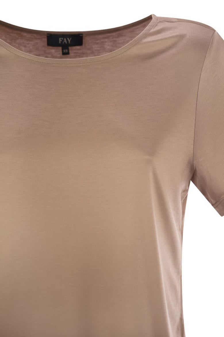 jersey t-shirt with boat neckline by Selfnex