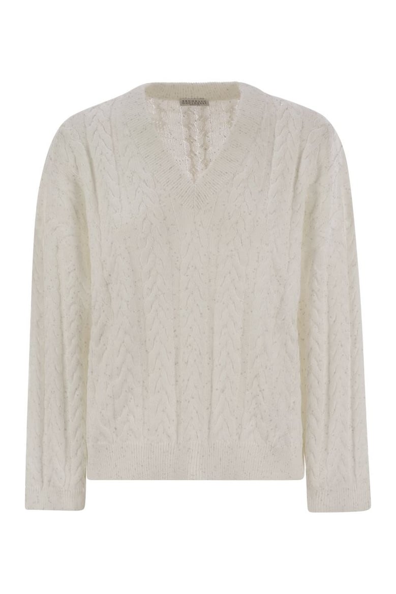 dazzling double cable cotton jersey by Selfnex