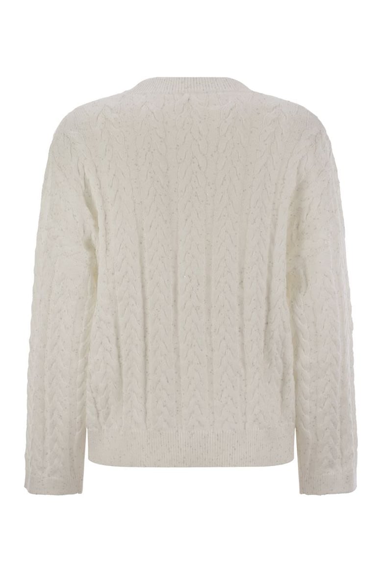 dazzling double cable cotton jersey by Selfnex