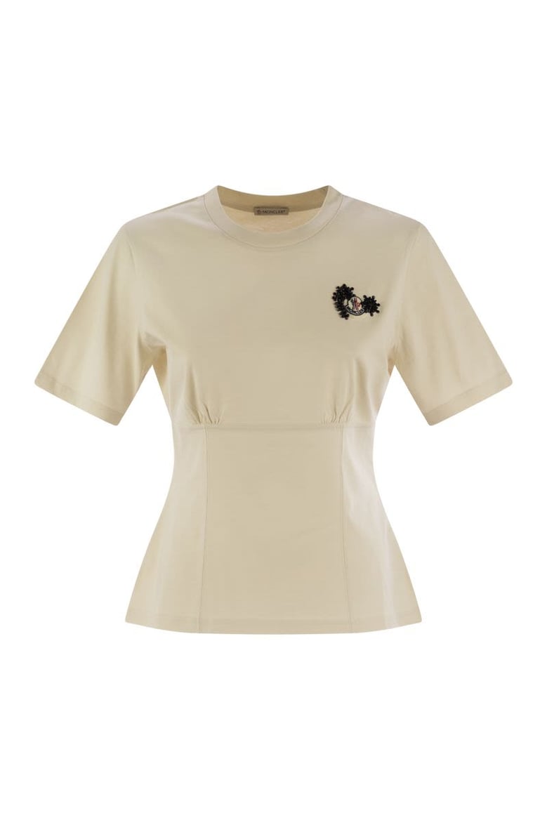 cotton t-shirt with handmade beads by Selfnex