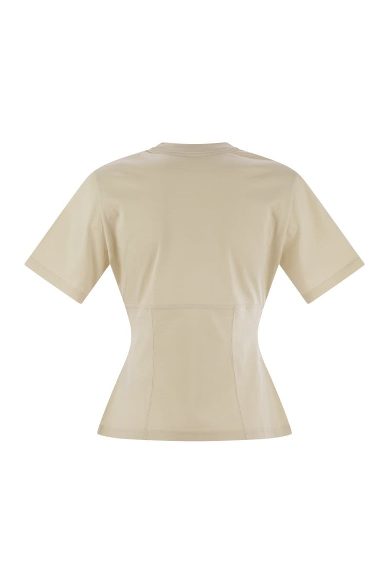 cotton t-shirt with handmade beads by Selfnex