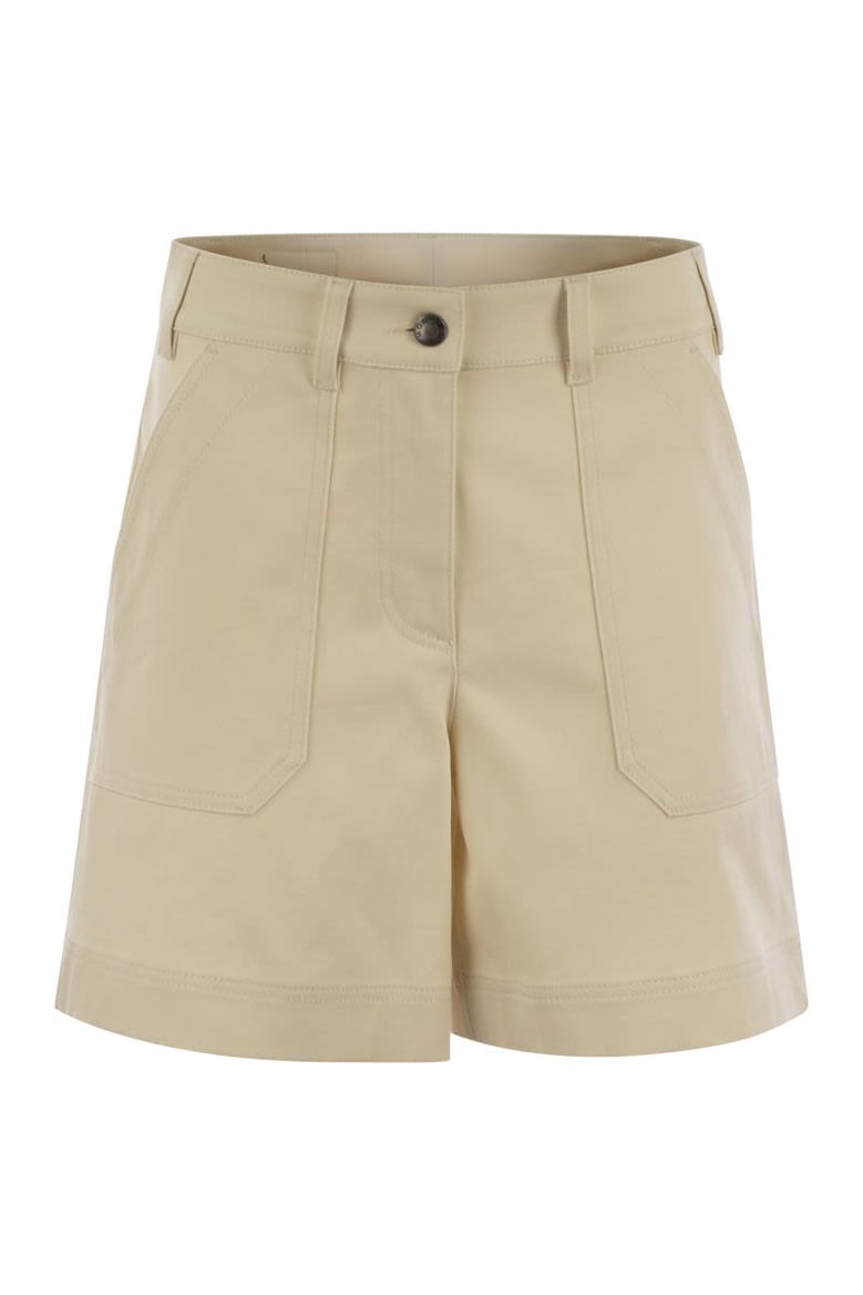 cotton gabardine shorts by Selfnex