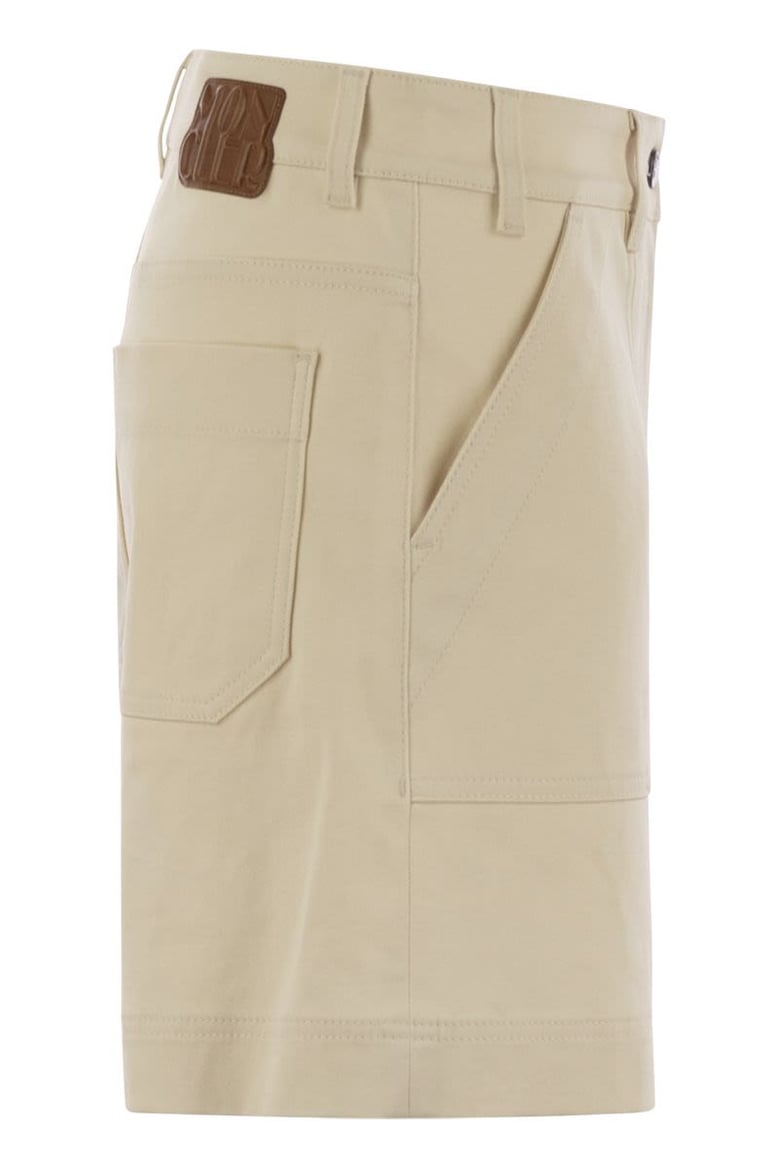 cotton gabardine shorts by Selfnex