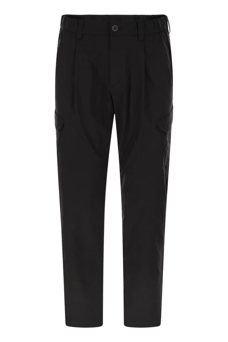 cargo trousers with mechanical stretch yarn by Selfnex