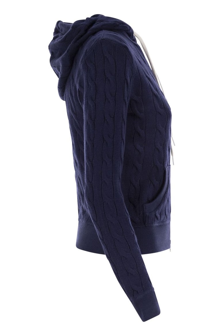 plaited cotton zip sweatshirt by Selfnex