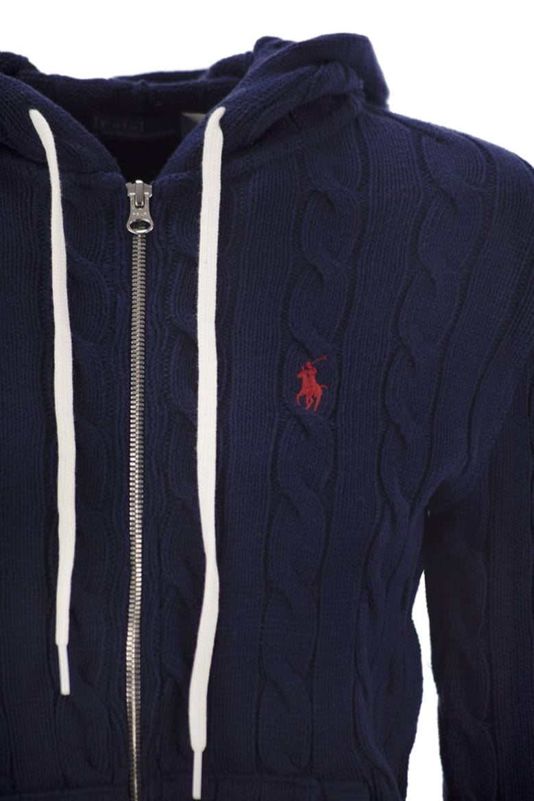 plaited cotton zip sweatshirt by Selfnex