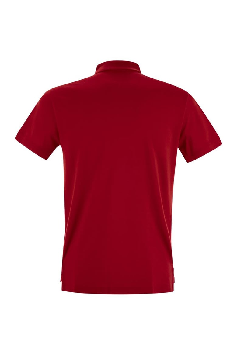 slim-fit pique polo shirt by Selfnex