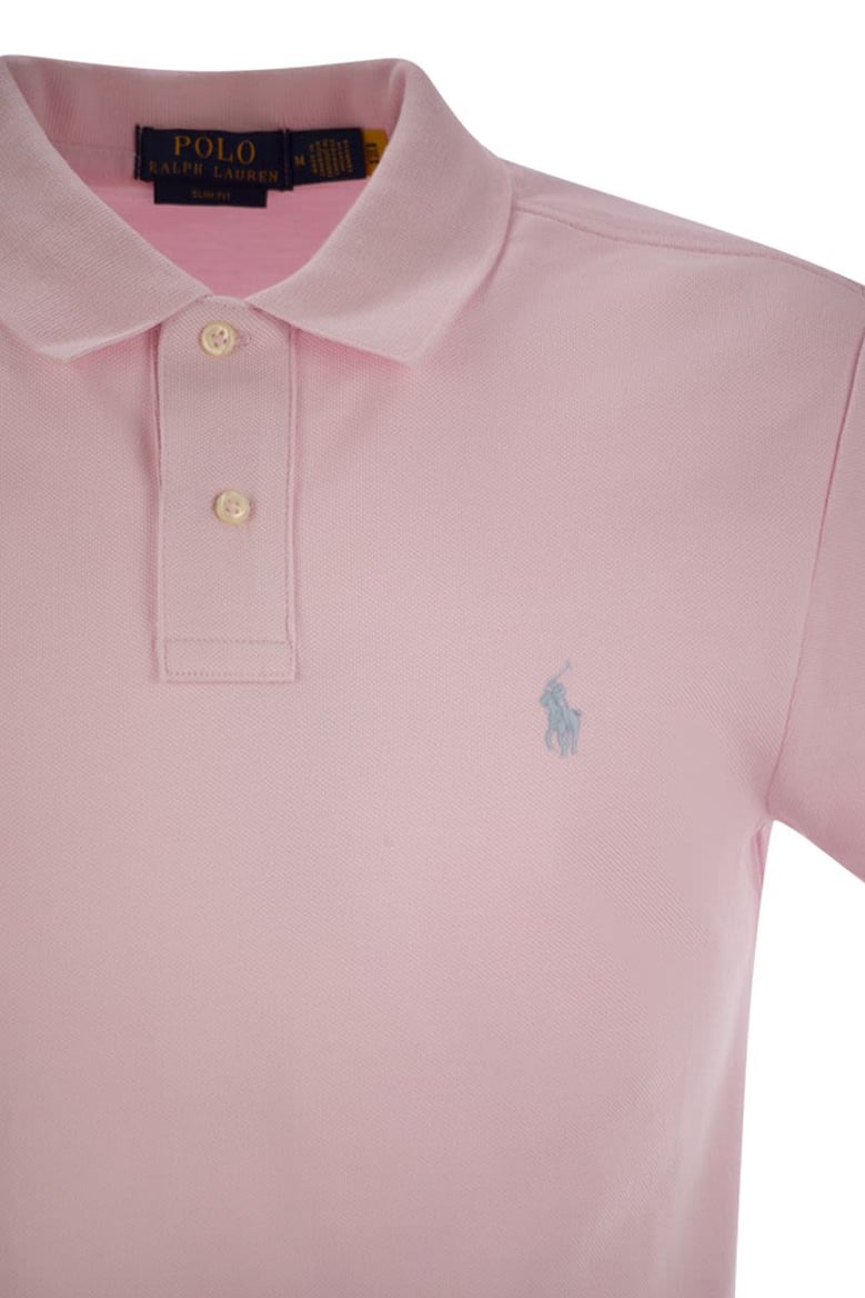 slim-fit pique polo shirt by Selfnex
