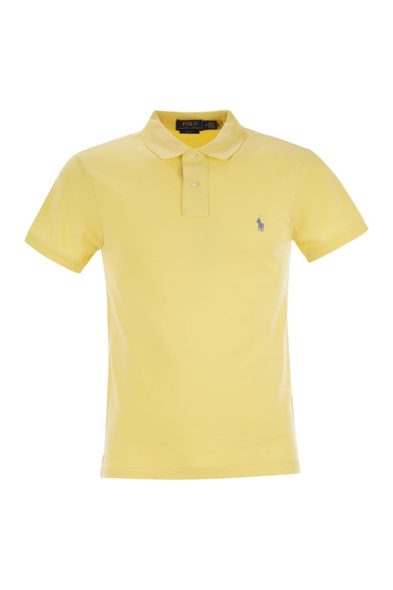 slim-fit pique polo shirt by Selfnex