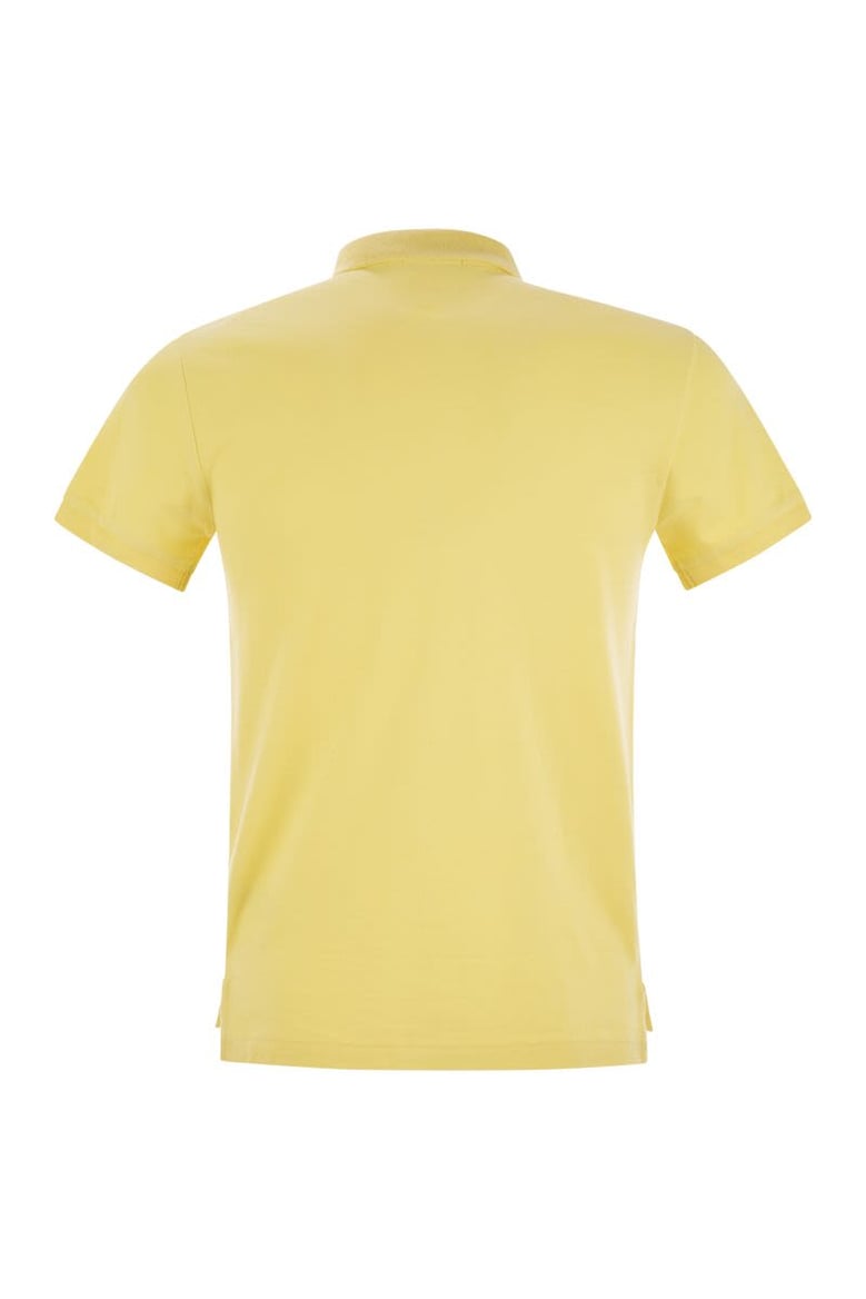 slim-fit pique polo shirt by Selfnex