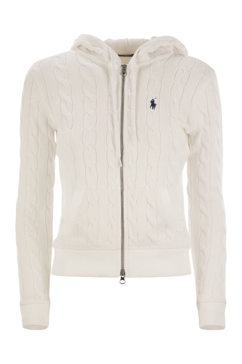 plaited cotton zip sweatshirt by Selfnex
