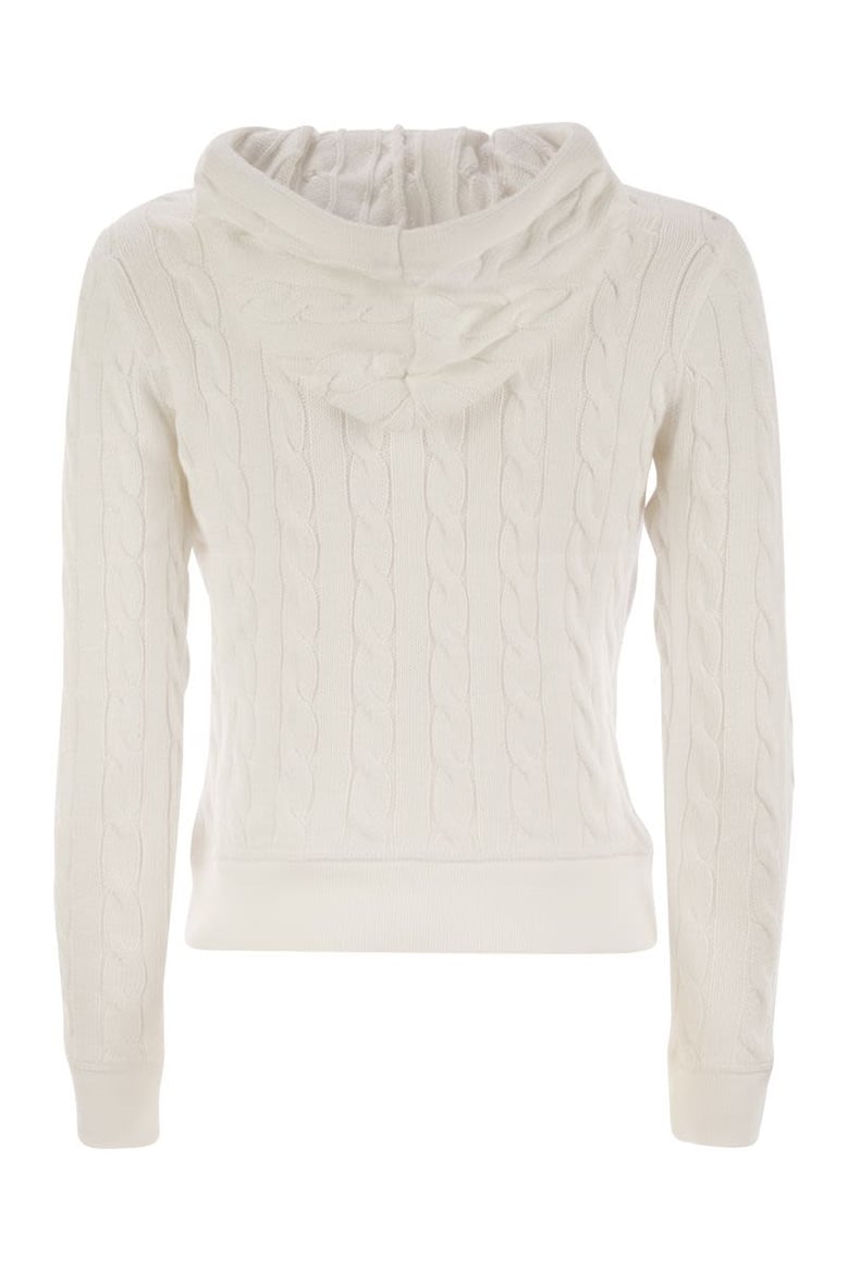 plaited cotton zip sweatshirt by Selfnex