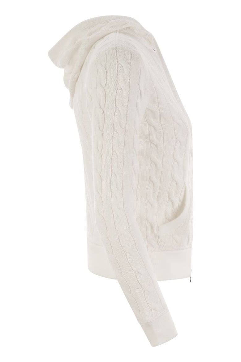 plaited cotton zip sweatshirt by Selfnex