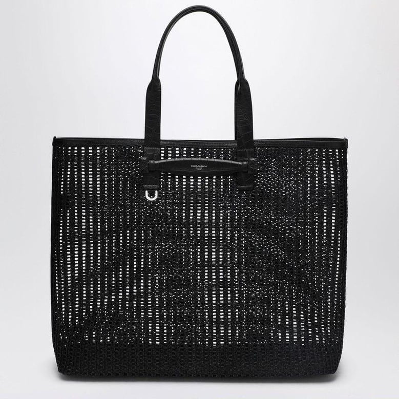 black mesh shopping bag by Selfnex