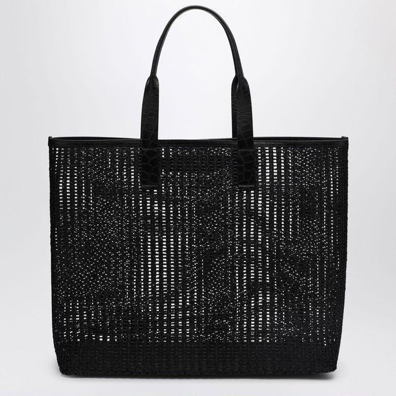 black mesh shopping bag by Selfnex